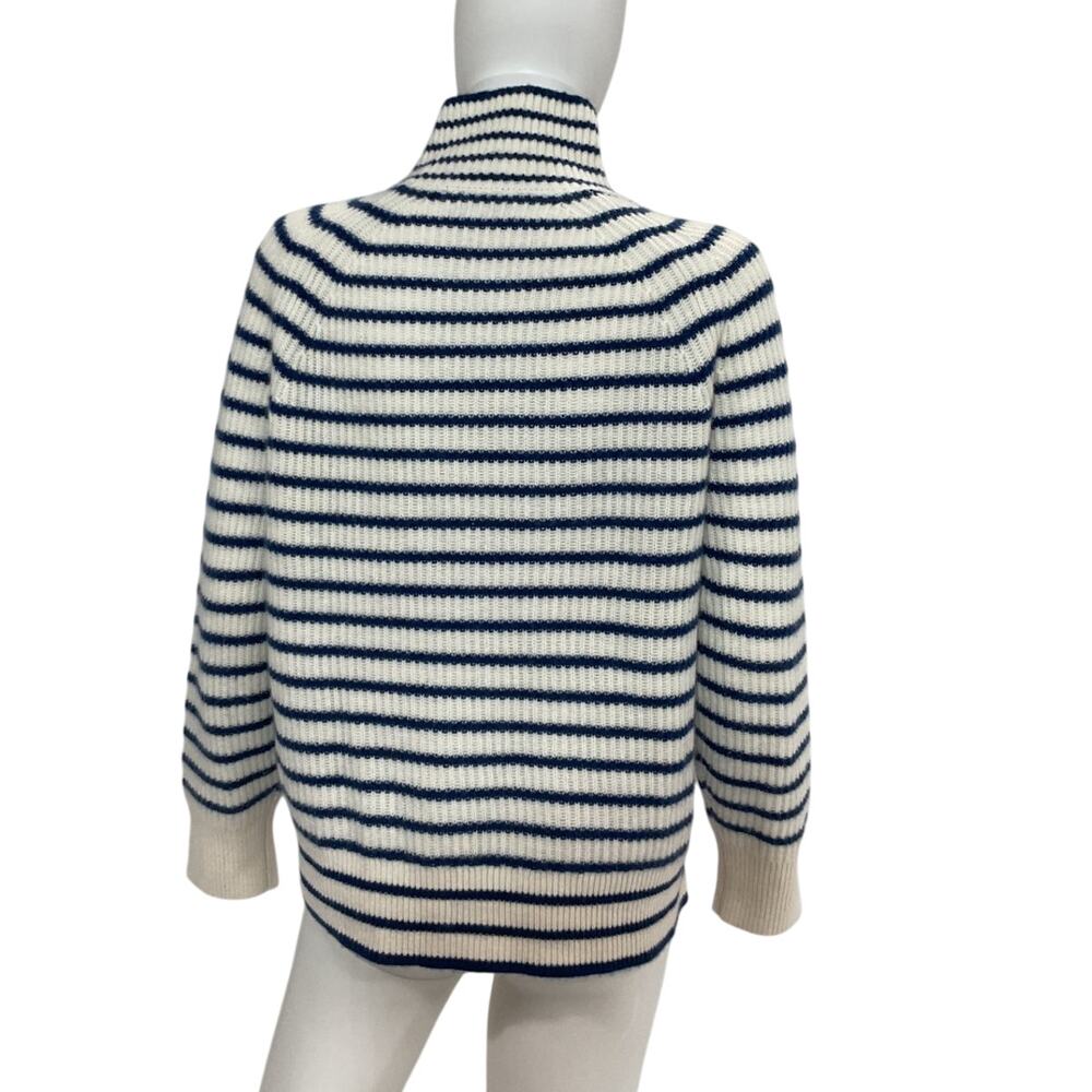 J.Crew Ribbed Snow Indigo Turtleneck Sweater Size XS - Picture 3 of 5